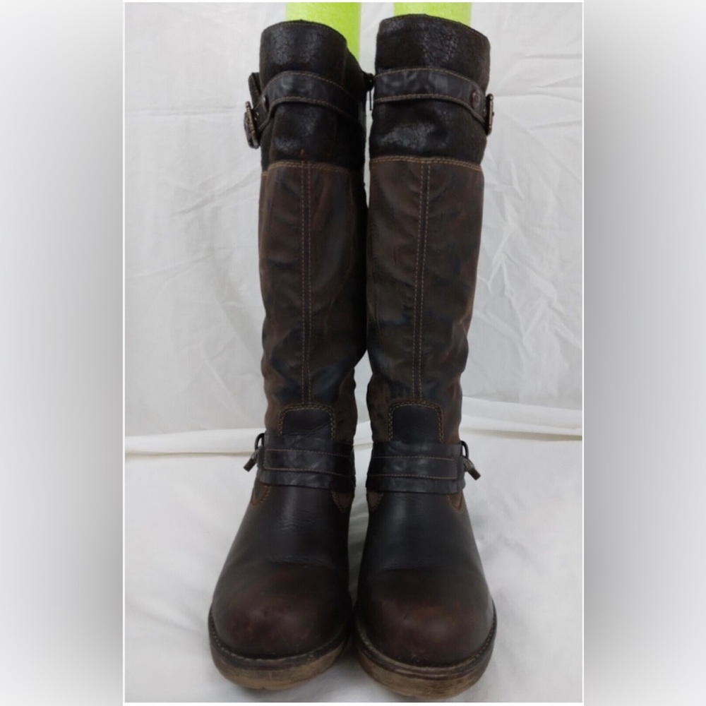 *Like New* Tall Brown Leather Wool Lined Boots